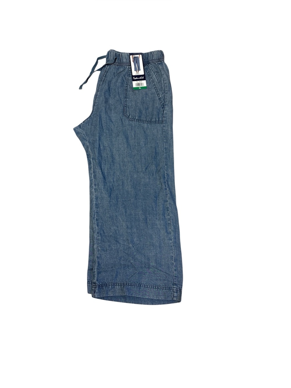 Splendid Blue Chambray Drawstring Crop Pants Sz/XL NWT. - Picture 3 of 10